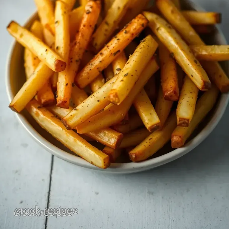Crispy Homemade Baked Fries: Perfectly Seasoned and Guilt-Free! presentation