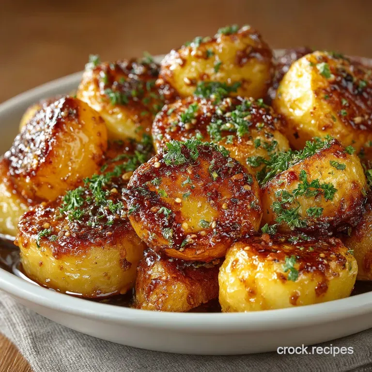 Foolproof Crispy Honey Mustard Potatoes Sticky Tangy Oven Roasties