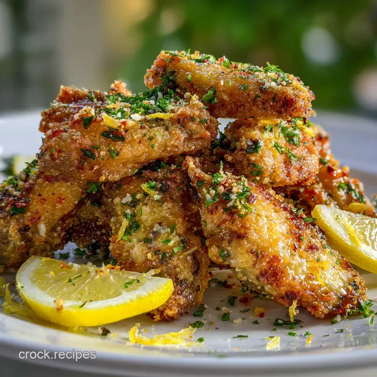 Crispy Lemon Garlic Wings Easy Spring