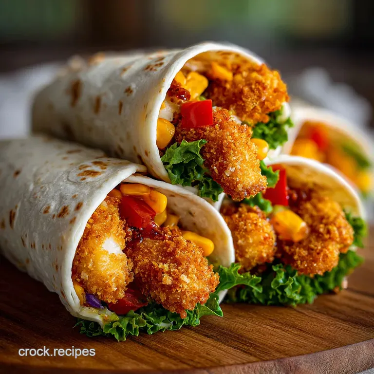 Chicken Nugget Wraps with Tangy Sauce