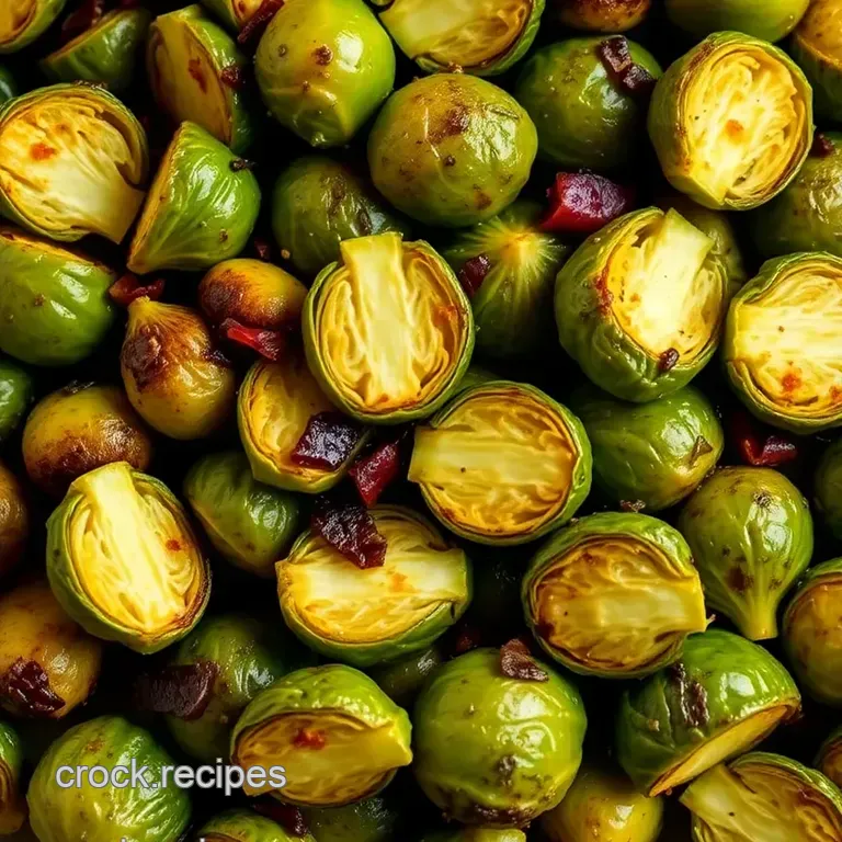 Crispy Oven-Baked Brussels Sprouts with Garlic and Parmesan presentation