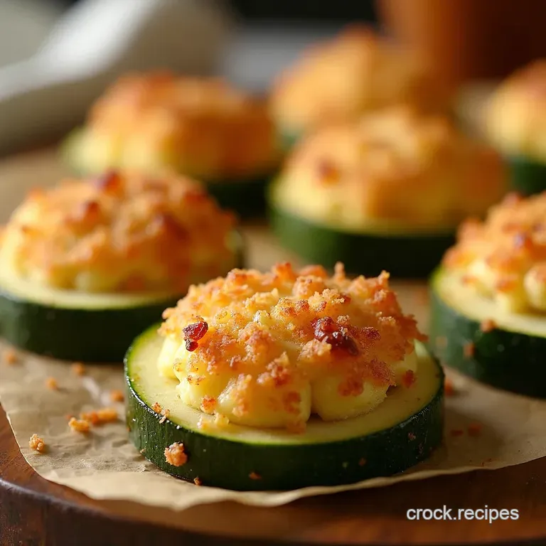 Crispy Parmesan Baked Zucchini Bites presentation