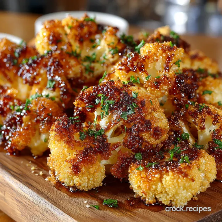 Crispy Parmesan Roasted Cauliflower The CrowdPleaser