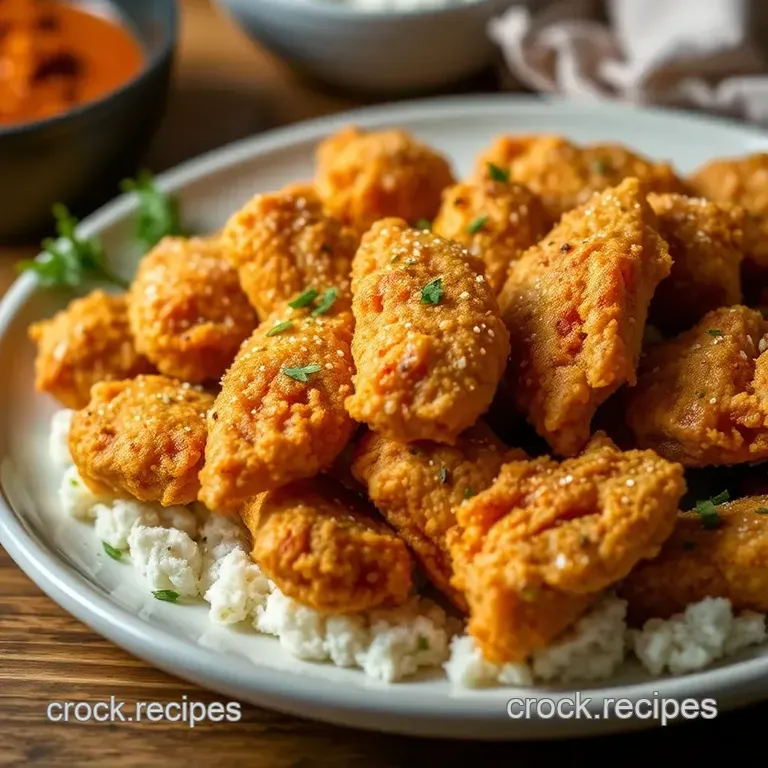 Crispy Perdue Chicken Strips with Honey Mustard Dipping Sauce presentation