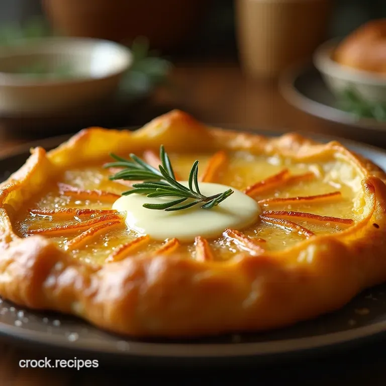 The Crispiest Pommes Anna Layered Potato Galette with Brown Butter and Rosemary presentation