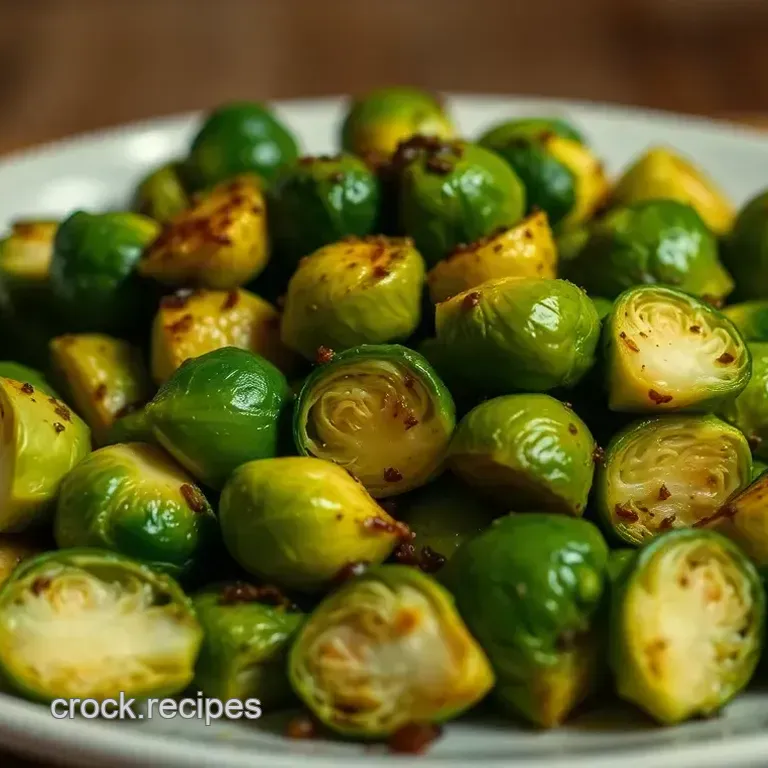 Crispy Roasted Brussels Sprouts with Balsamic Glaze