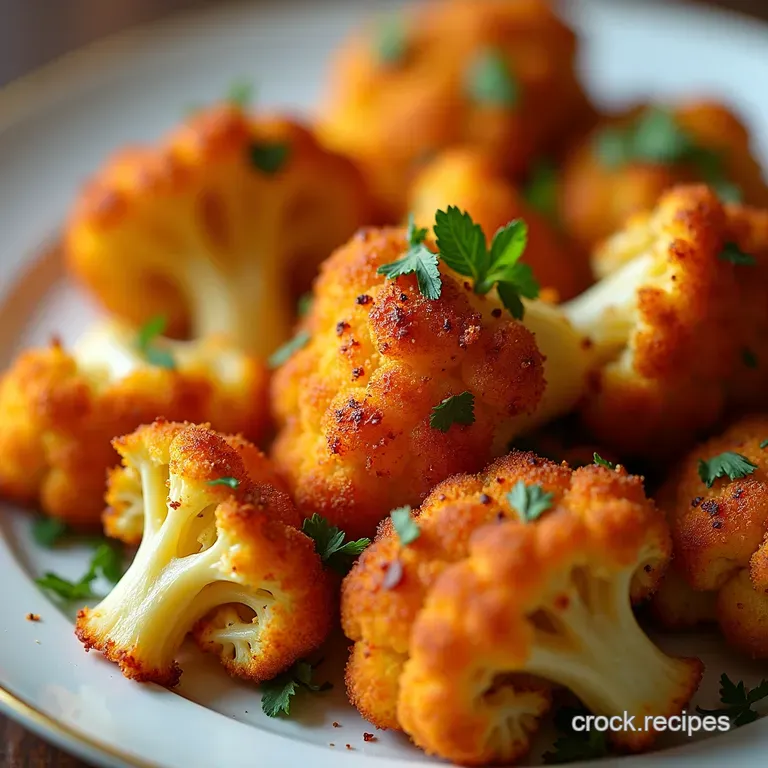Crispy Roasted Cauliflower with Garlic Smoked Paprika