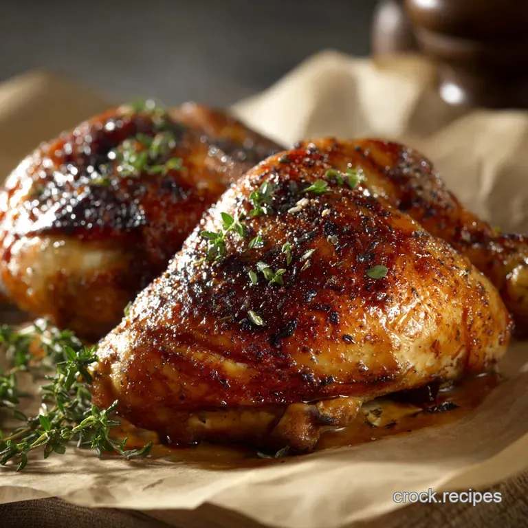 Roasted Chicken Leg Quarters with Crispy Skin the Ultimate Weeknight Hero presentation