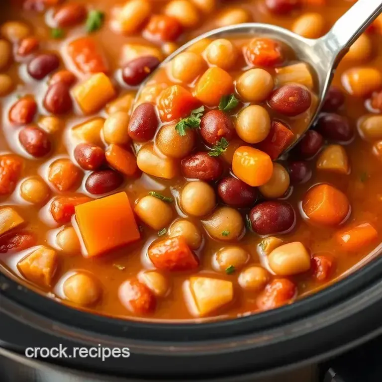 15 Bean Soup in a Crock Pot presentation
