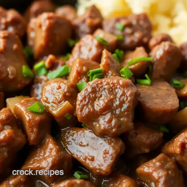 Beef Tips and Gravy in a Crock Pot