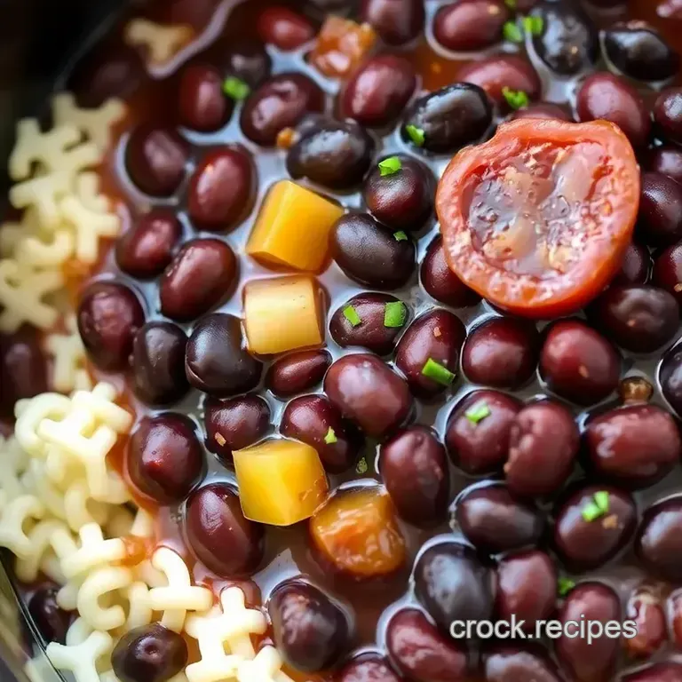 Crock Pot Black Beans presentation
