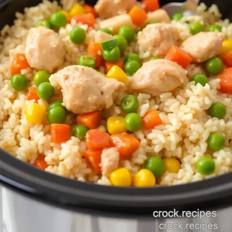 Hearty Crock Pot Chicken and Rice Casserole presentation