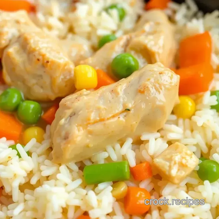 Hearty Crock Pot Chicken and Rice Casserole