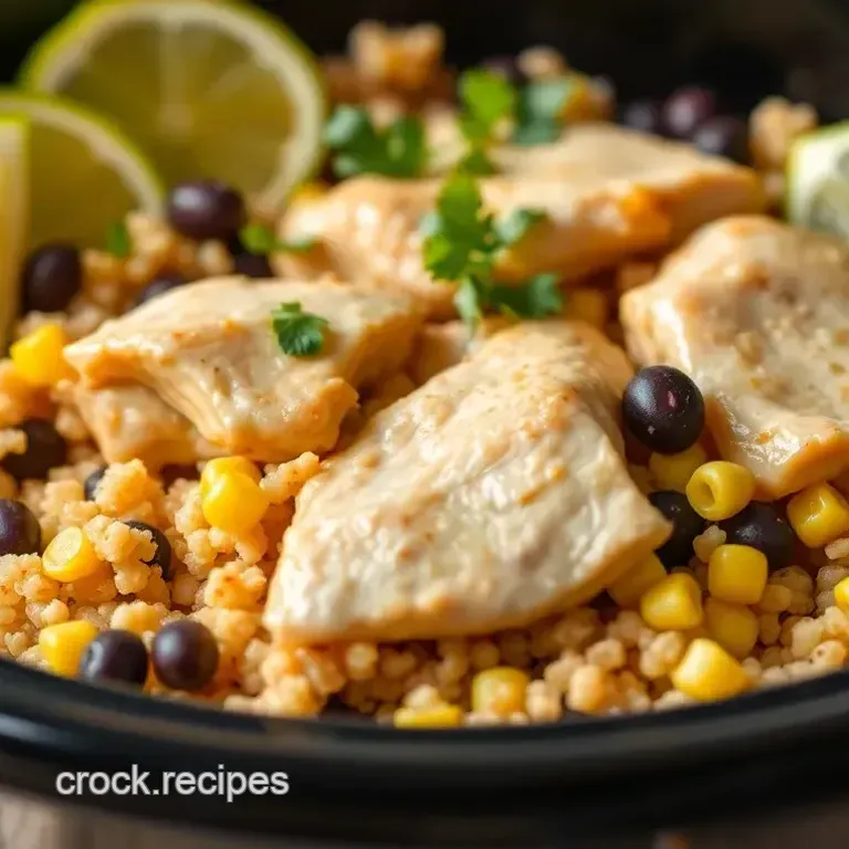 Zesty Crock Pot Chicken & Quinoa with Lime