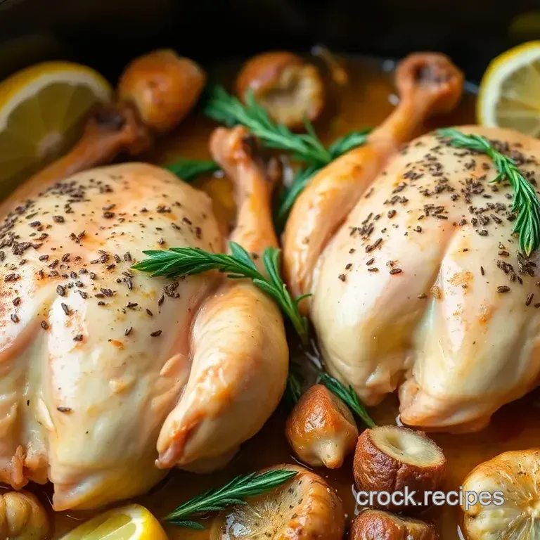 Herb-Infused Game Hen in a Crock Pot