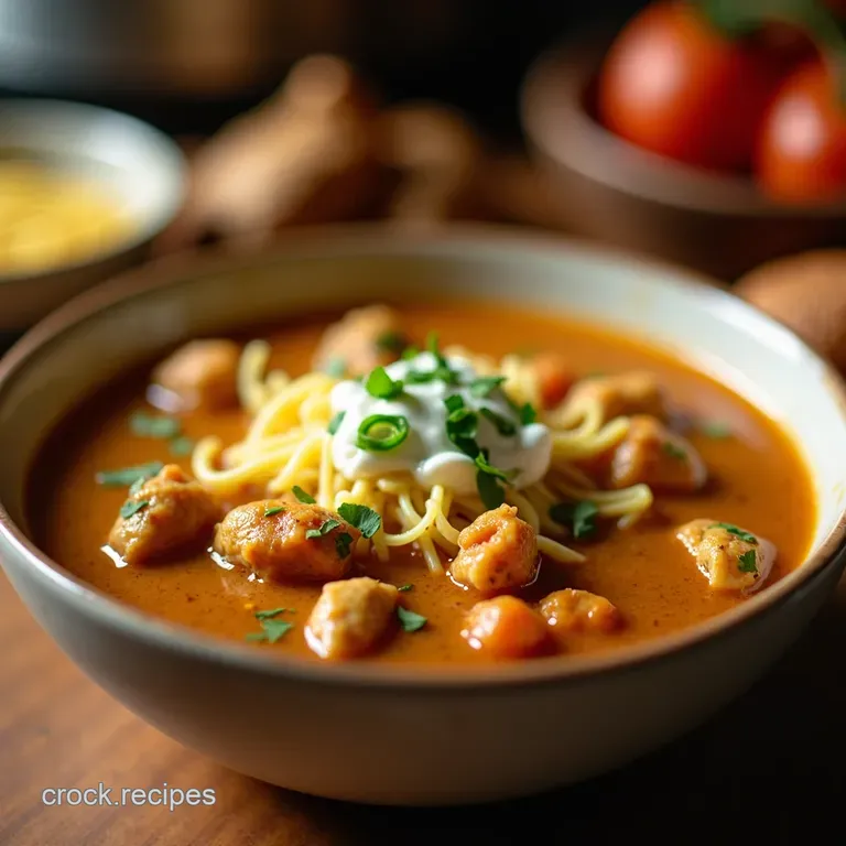 Crock Pot Green Enchilada Chicken Soup Fiesta in a Bowl presentation