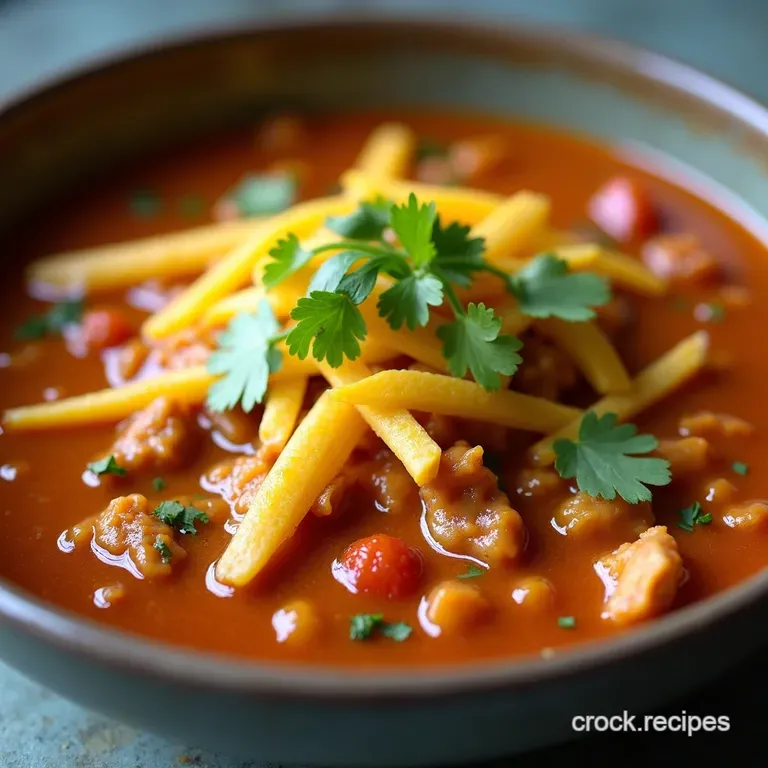 Crock Pot Green Enchilada Chicken Soup Fiesta in a Bowl