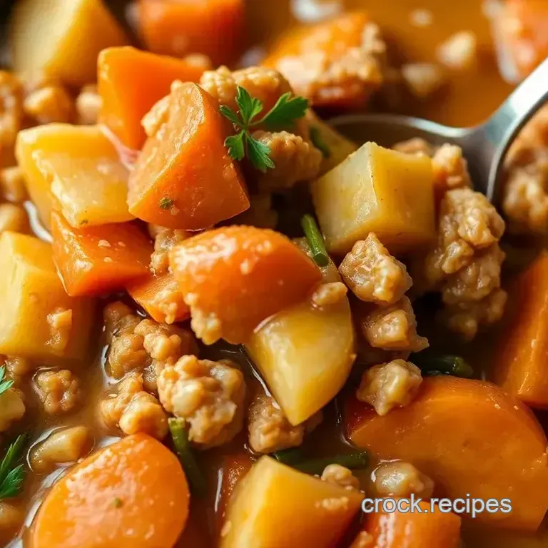Savory Ground Turkey and Vegetable Crock Pot Stew
