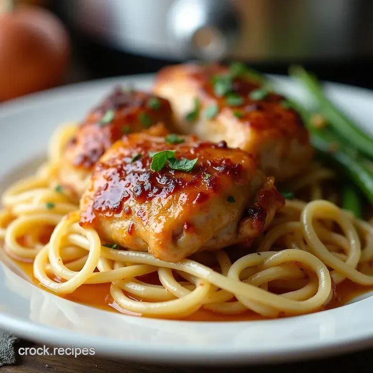 Crock Pot Honey Garlic Chicken Thighs Set It and Forget It Flavor