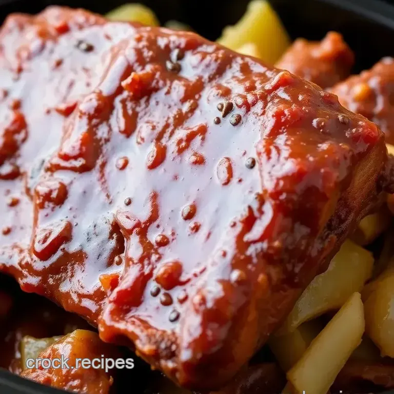 Crock Pot Ribs with Savory Cabbage Delight presentation