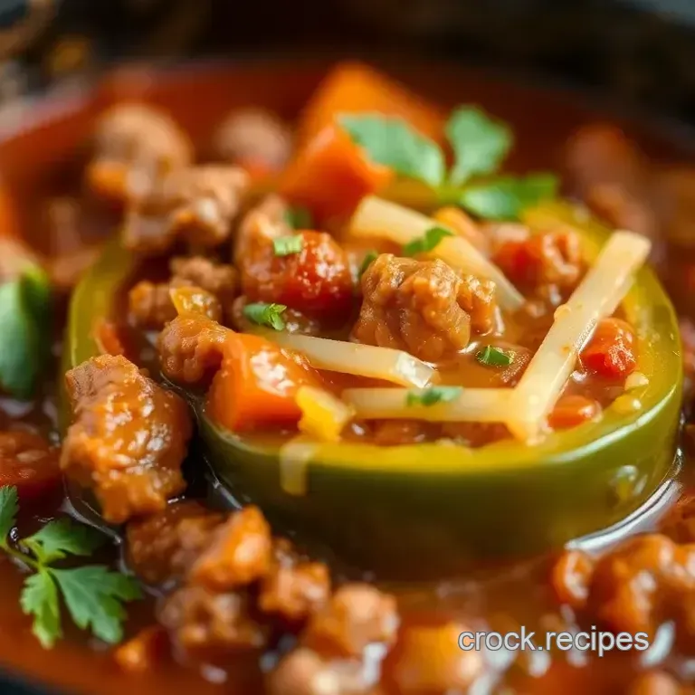Stuffed Pepper Soup in a Crock Pot