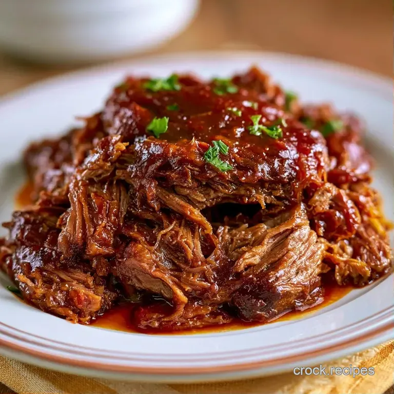 Sliced tender beef with a deep reddish-brown glaze, garnished with sliced green onions on a clean white plate.