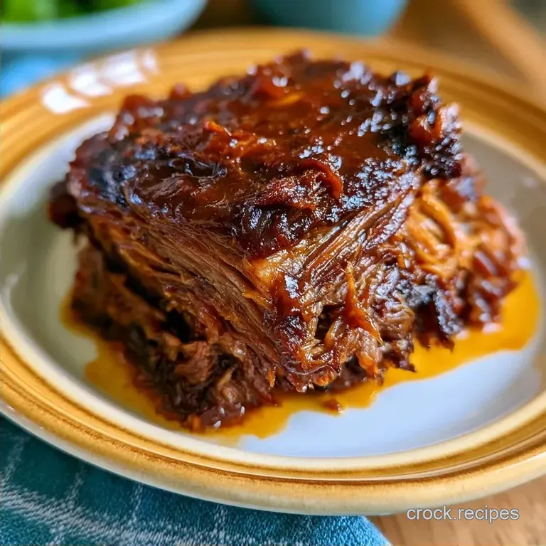 Fall-Apart Crockpot BBQ Beef Brisket in 8 Hours