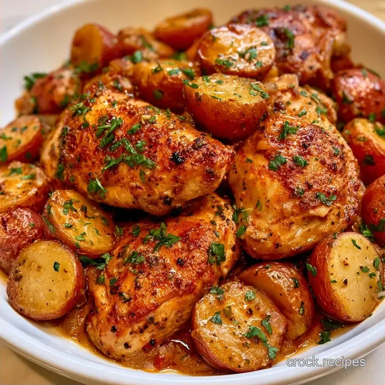 Crockpot Chicken and Potatoes with Root Veggies