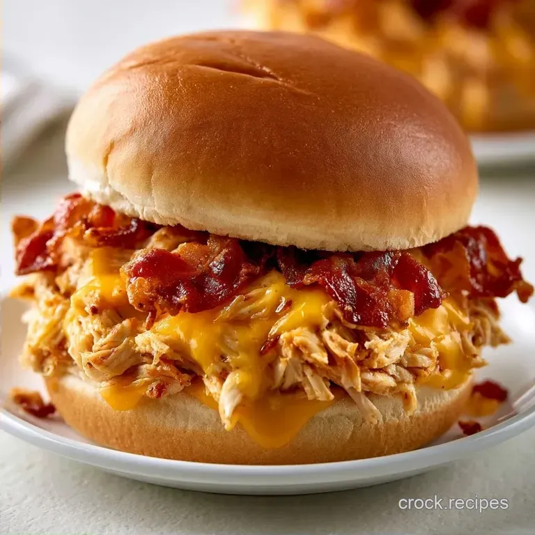 Crockpot Crack Chicken Sandwiches with Cheddar