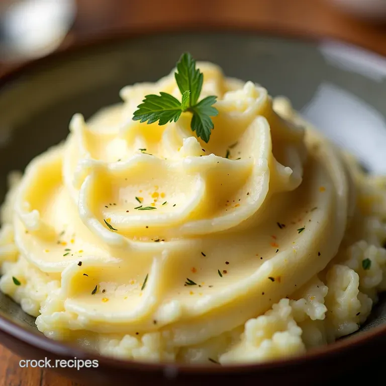 Crockpot Garlic Butter Mashed Potatoes