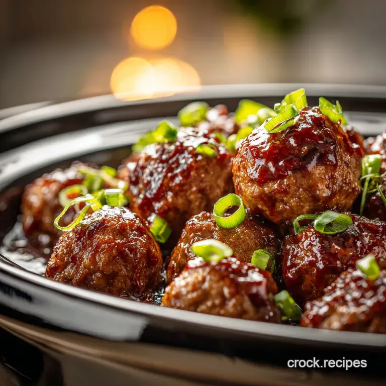 The Bees Knees Slowcooker Honeygarlic Meatballs presentation