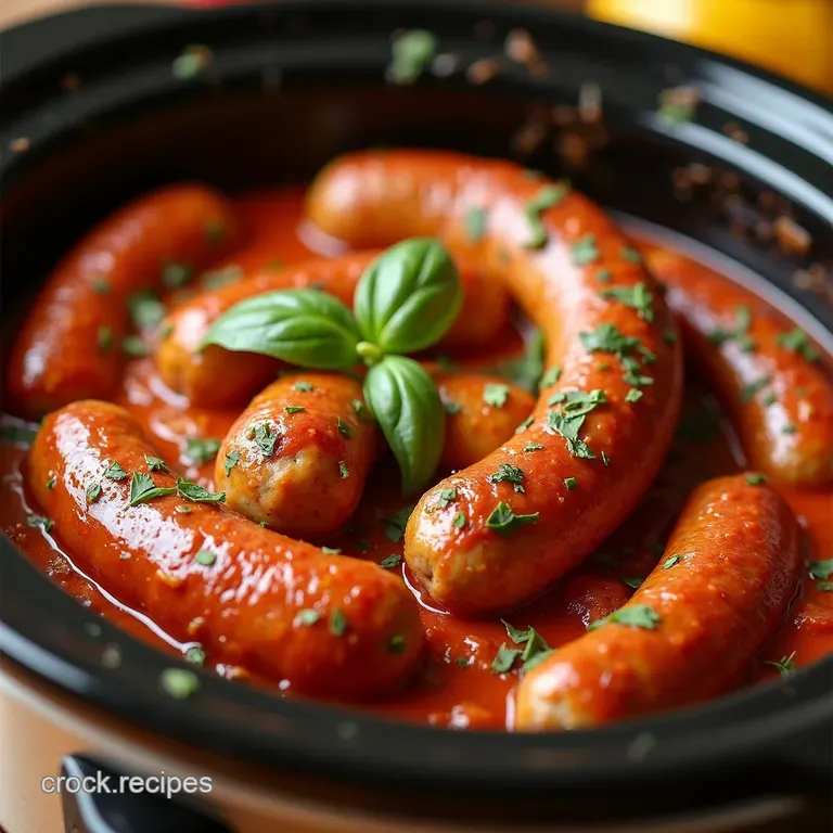 Crockpot Italian Sausage Peppers Set It and Forget It presentation