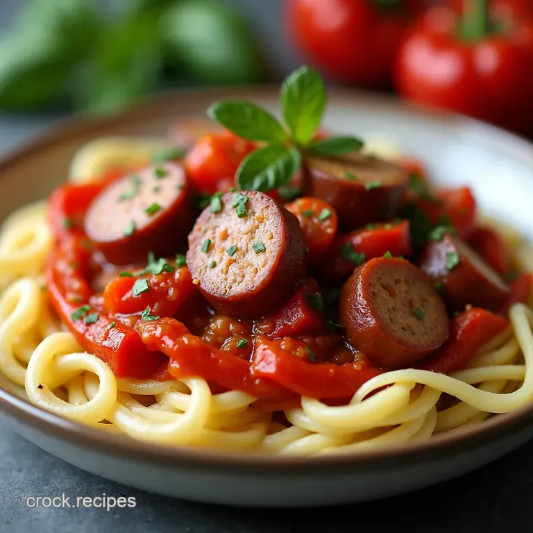 Crockpot Italian Sausage Peppers Set It and Forget It