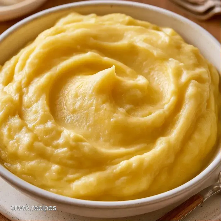 A smooth swirl of whipped white potatoes in a ceramic bowl, topped with fresh chopped chives and black pepper.
