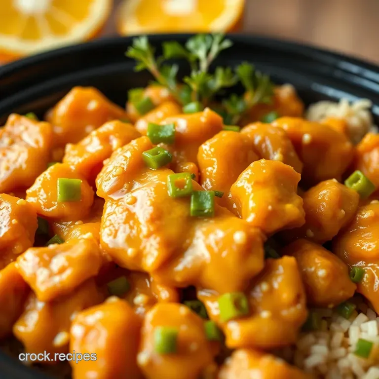 Crockpot Orange Chicken – Effortless Chinese Takeaway at Home presentation