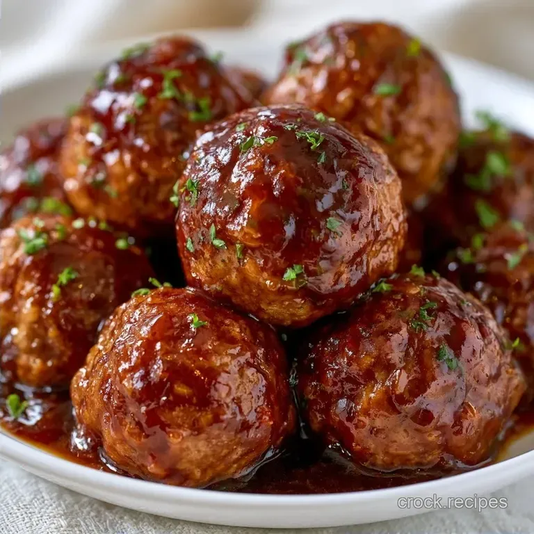 Crockpot Summer Party Meatballs with Chili Sauce
