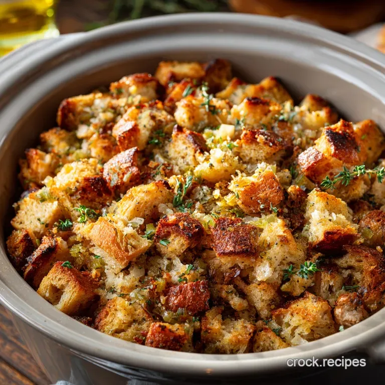 Crockpot Turkey Stuffing Casserole: the Ultimate One-Pot Sunday Dinner presentation
