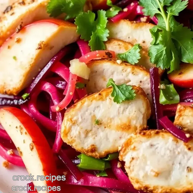 Crunchy Beetroot Slaw with Grilled Chicken: Easy Summer Salad Recipe! presentation