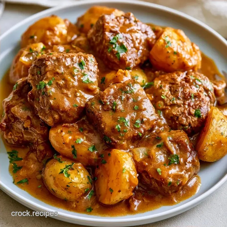 Slow-Cooked Cube Steak and Potatoes