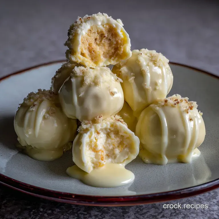 Delicate, bite-sized desserts arranged with a sprig of mint. The champagne-infused treats are a light and airy confection.
