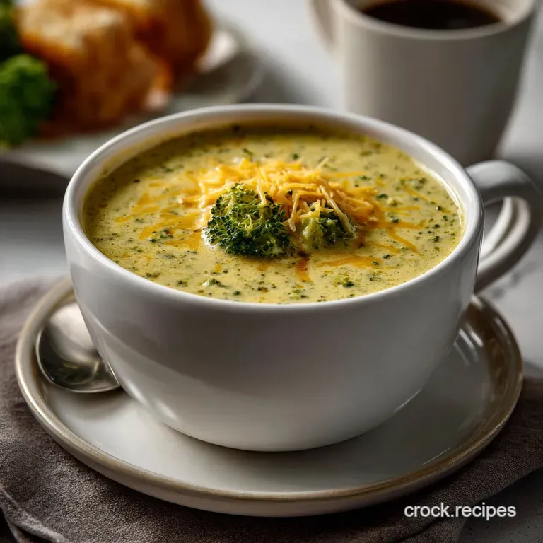 Broccoli Cheddar Soup: Quick Dairy-Free Recipe presentation