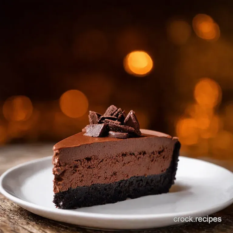 Decadent Black Forest Cheesecake presentation