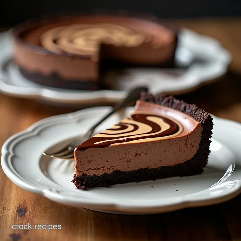 Decadent Chocolate Swirl Cheesecake Pie