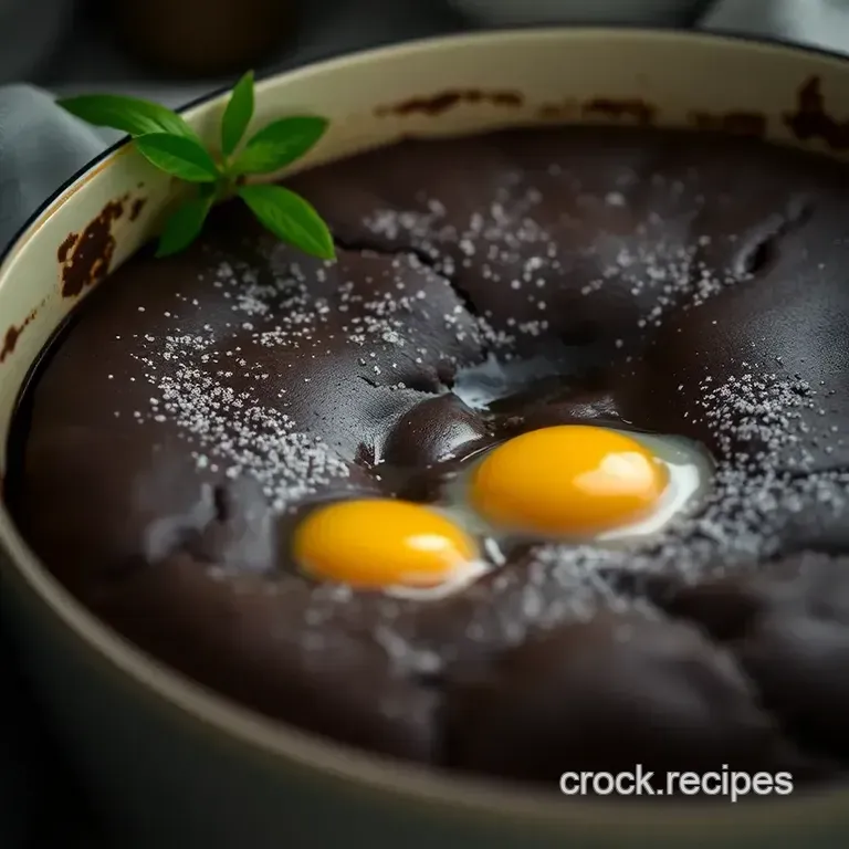 Decadent Dutch Oven Chocolate Lava Cake presentation