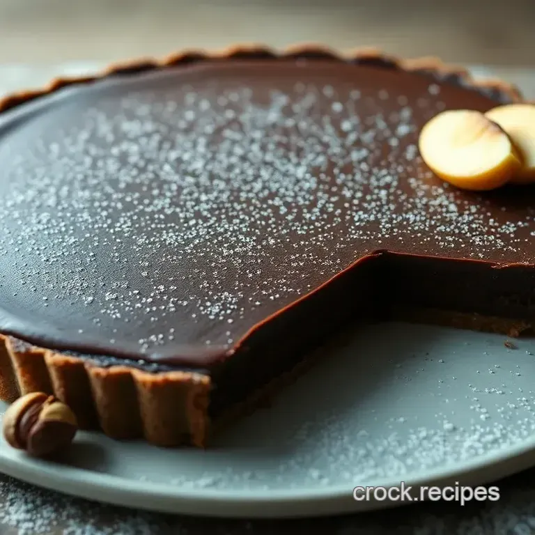 Decadent Hazelnut Chocolate Tart with a Crunchy Crust