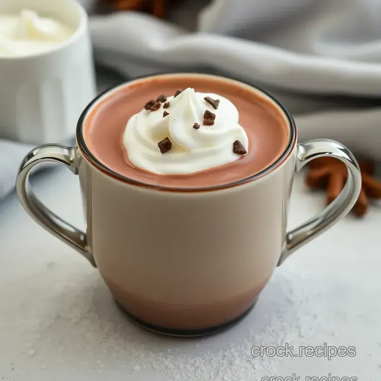 Decadent Hot Chocolate with Whipped Cream presentation