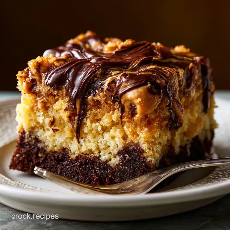 Keto Fault Line Folly the Decadent Peanut Butter Earthquake Cake presentation