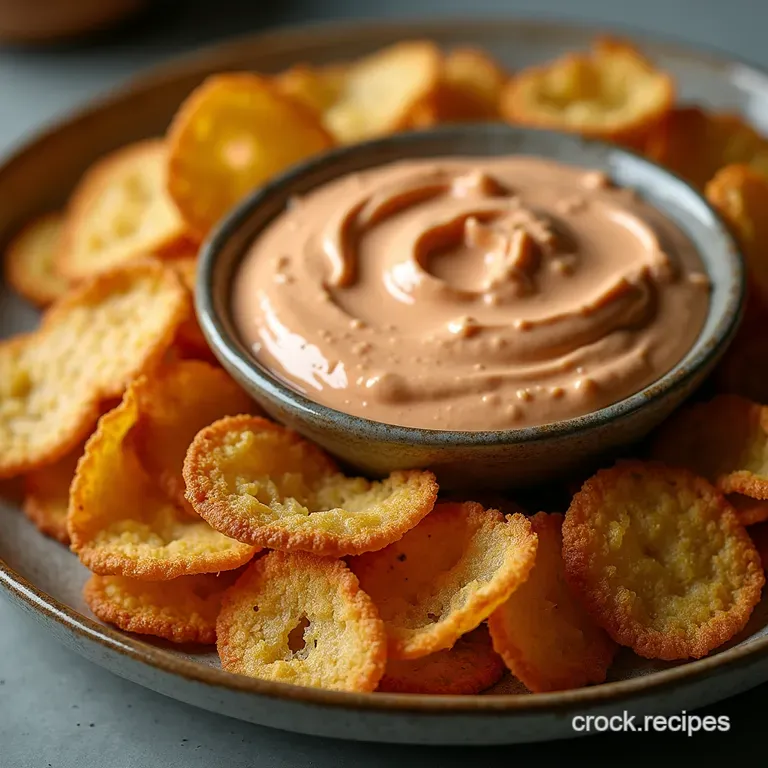 The Proper Crunch DeepFried Dill Pickle Chips with Smoky Ranch Dip