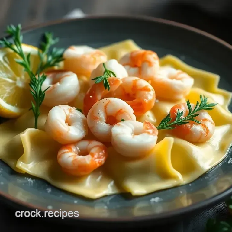 Delicate Shrimp Ravioli with Lemon Butter Sauce