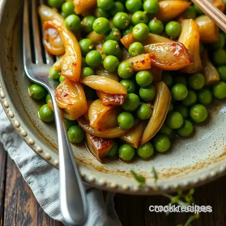 Braised Leeks & Peas: A Healthy Side Dish That Delivers Joy! presentation